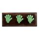 Green Resin Fingers Wooden Hooks